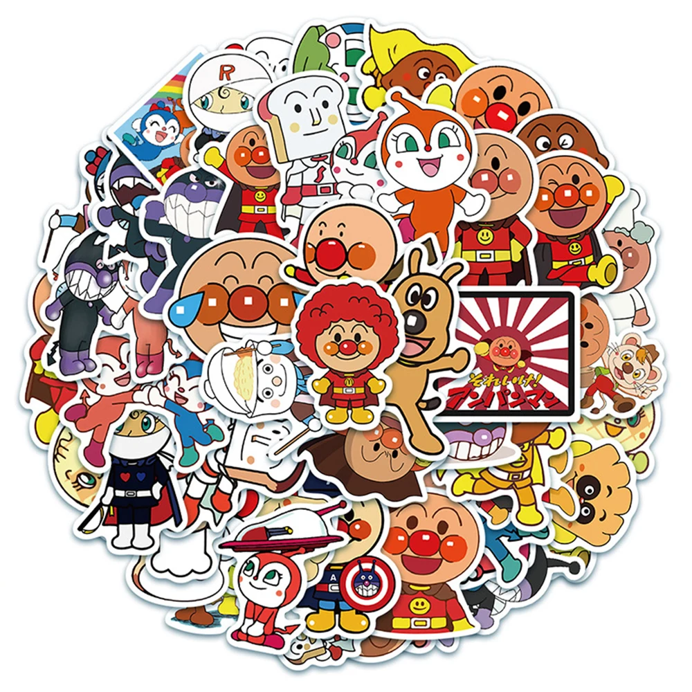 10/30/50Pcs Cartoon Anpanman Stickers for Suitcase Skateboard Laptop Luggage Fridge Phone Car Styling DIY Decal Sticker