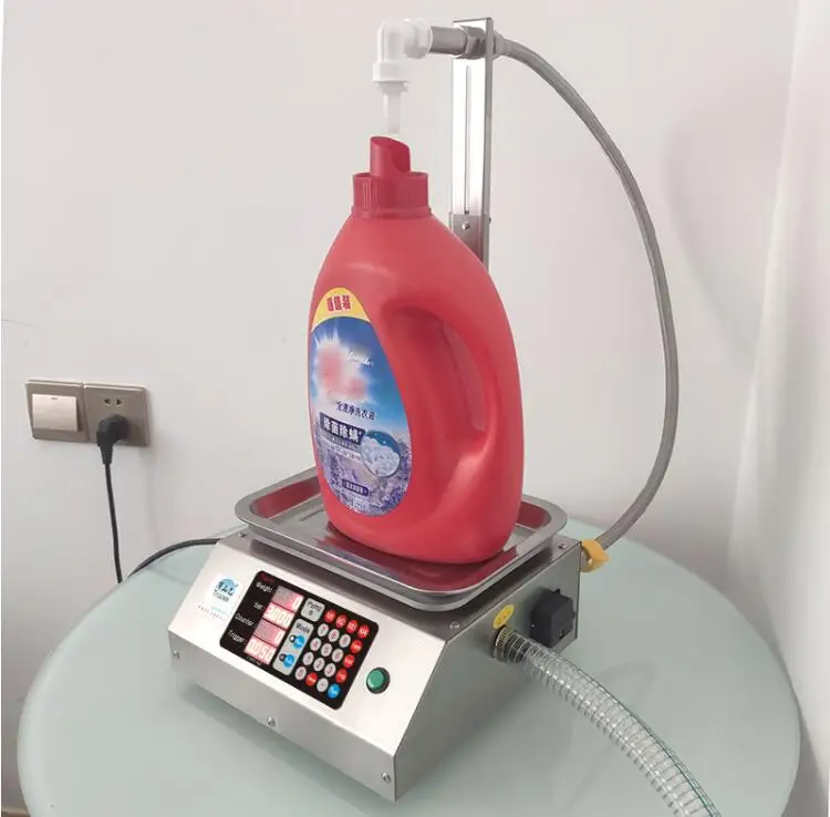 17L تدفق كبير التلقائي وزنها ماكينة حشو الكمية ، اللزج السائل wineoil غسل اليد وملء السائل الغسيل