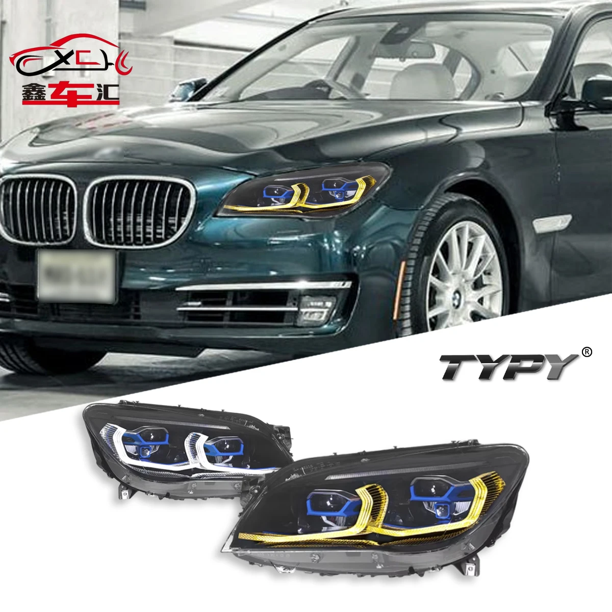 

Car For BMW 7 Series F01 F02 Headlight 2013-2015 Upgrade Modified to New DRL Dynamic Turn Signal LED Headlight Auto Accessories