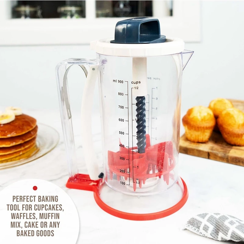 Batter Mixer And Dispenser Pancake Batter Dispenser Pancake Dispenser Batter Dispenser With Squeeze Handle - 900Ml