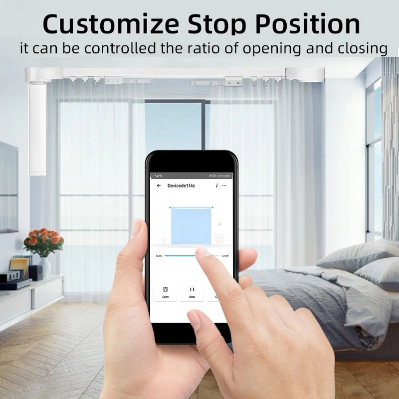 Support ewelink APP wifi Electric Smart curtain Motor Motorized Track Rod Intelligent Support Yandex alice Alexa Google Assist