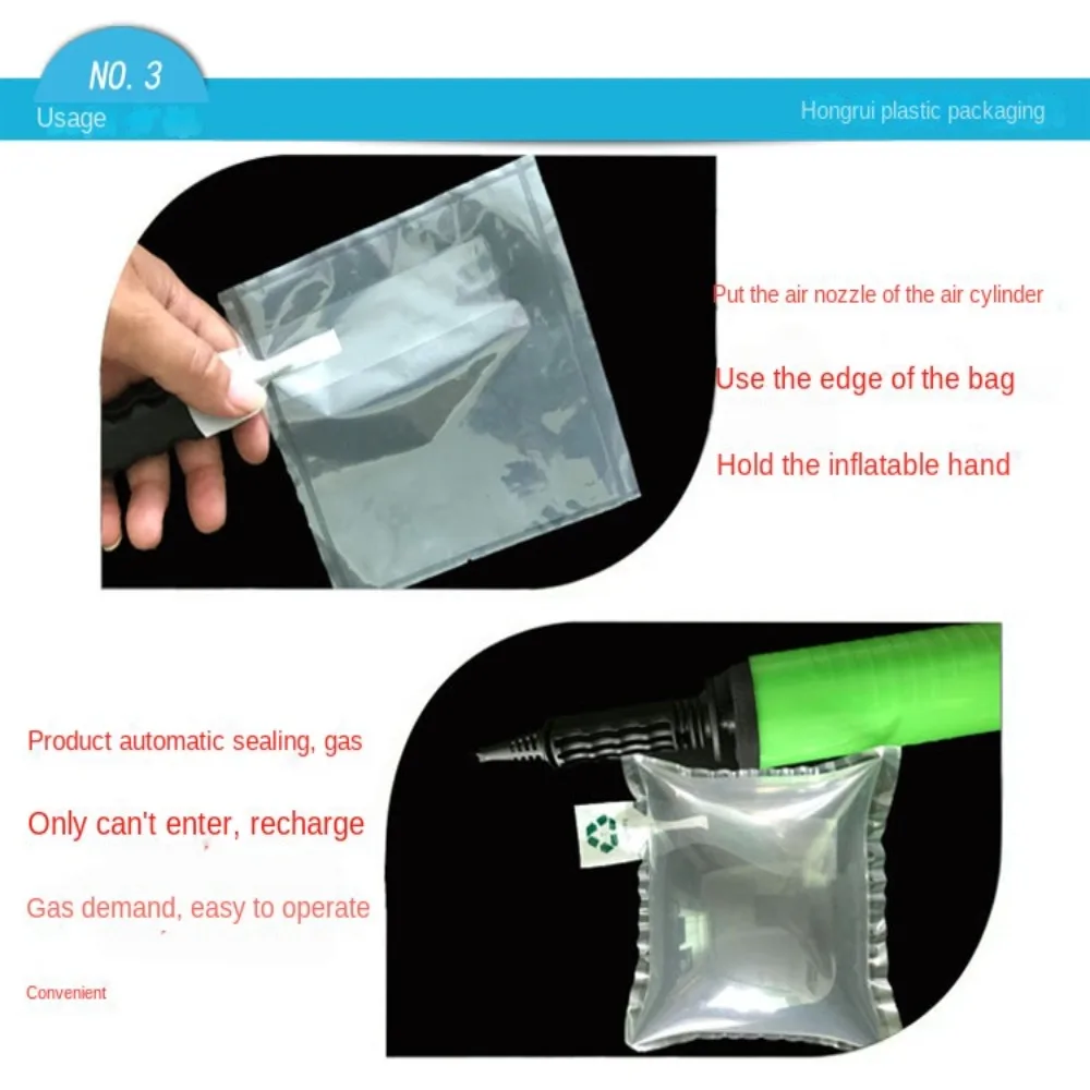 10pcs Inflatable Bubble Wrap Portable Column Shockproof Air Inflatable Packaging Bag Buffer Plastic Fragile Wrap Transportation