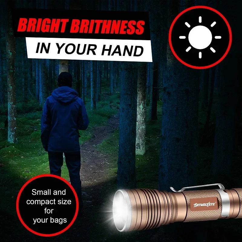 2pcs Powerful Led Tactical Flashlight 3 Lighting Modes Waterproof Torch with Battery 4 Slot Charger for Camping Hiking Reading