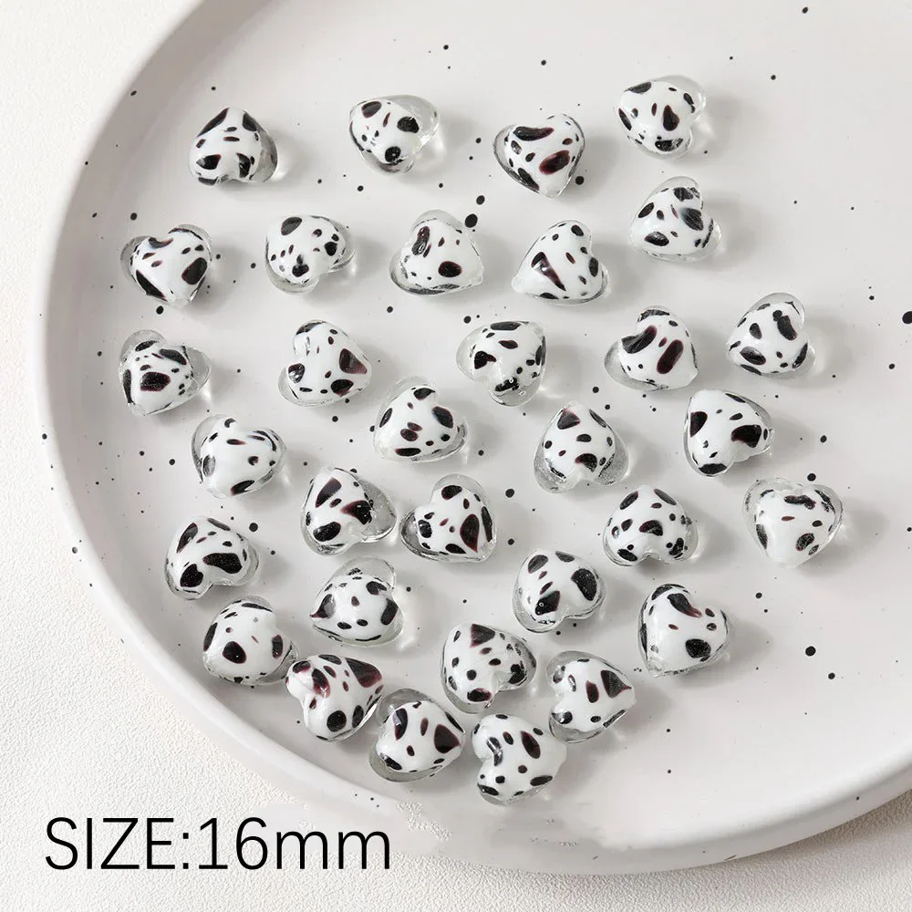 4PCS Heart Shaped Glass Beads Love Pendants Charms for Jewelry Making Necklace DIY Hand Made Supplies Accessories