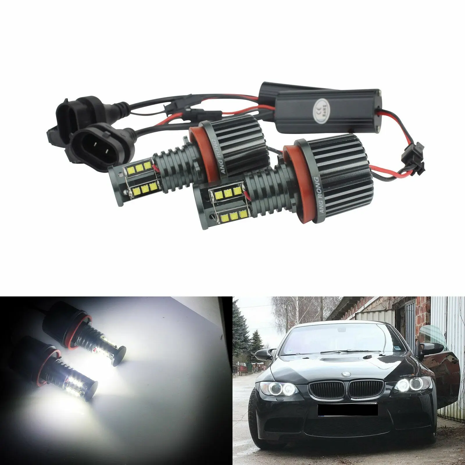 

Светодиодные лампы H8 120W Angel Eyes Halo Light для BMW E60 E61 E91 E92 E70 E87 X1 X5 X6 Z4