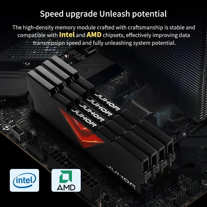 JUHOR Memoria Ram DDR4 8G 16G 32G 2666 3200MHz Udimm Dimm Desktop Memory
