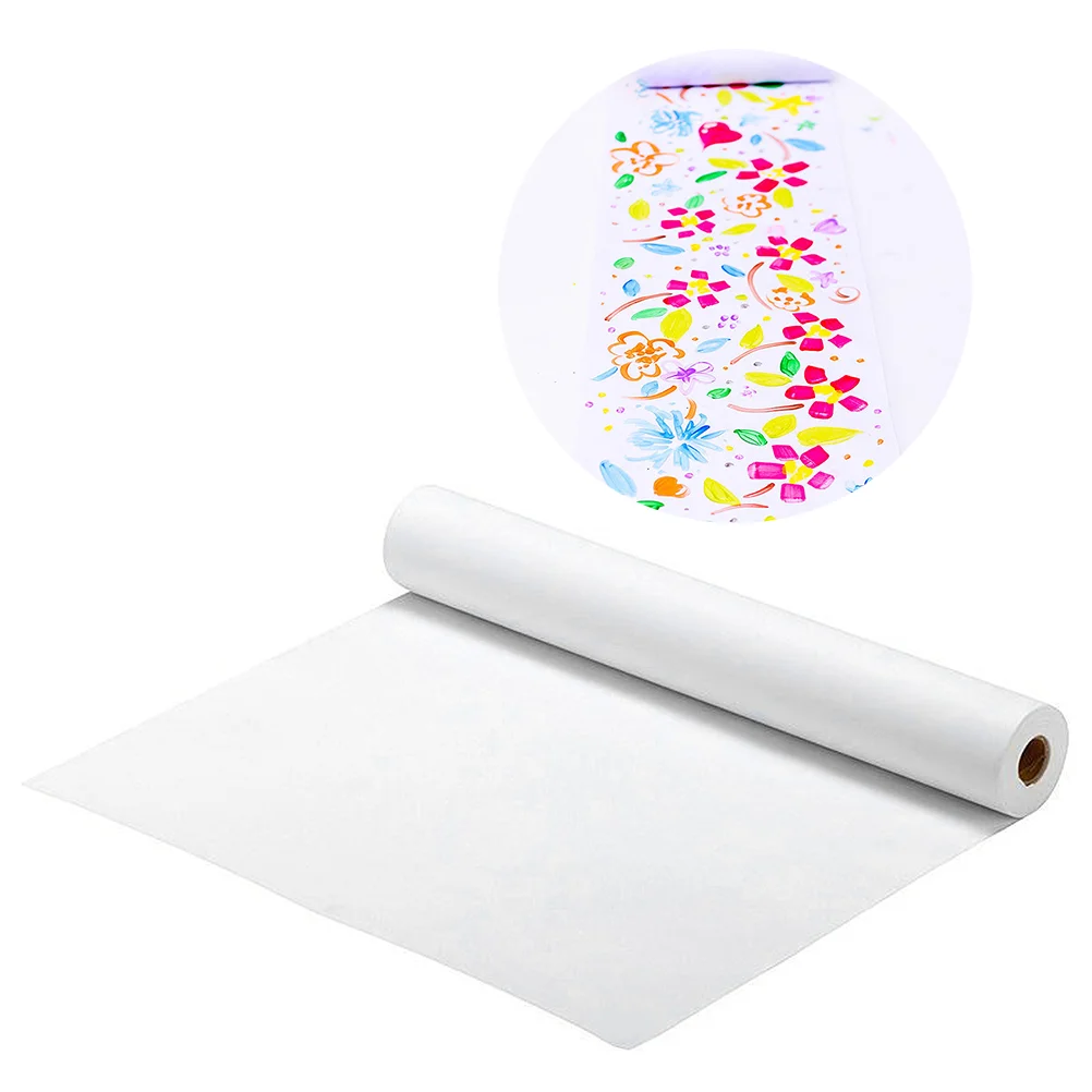 Paper Roll Drawingwhite Easel Sketch Painting Blank Wrapping Crafts Kids Wallpapar Craft Kraft Gift Poster Board Bulletinrolls