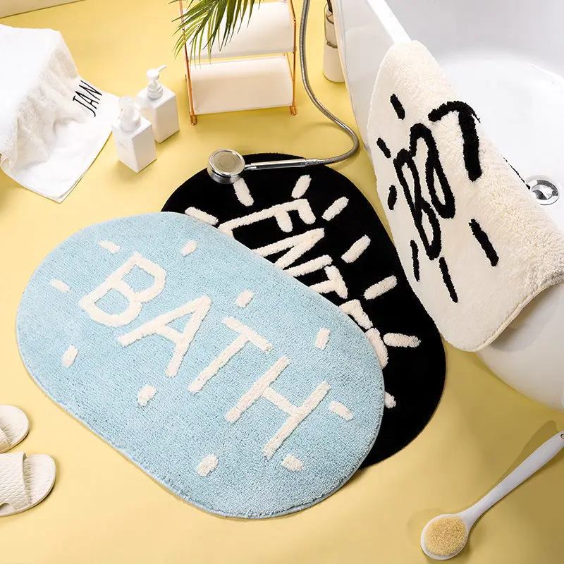 

Hot CANBOUN Bath Rug Home Bedroom Living Room Carpet Custom Pattern Non-slip Absorbent Bathroom Rug Comfortable Entrance Door