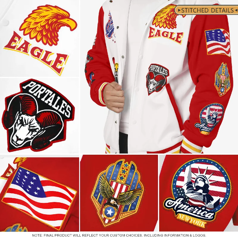 

Custom Jackets Cotton Hooded Casual Baseball Coats Full-Button Varsity Jackets for Men Plus Size