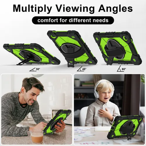 Imagen 2 del producto Funda a prueba de niños para Lenovo Tab One 8,7 pulgadas K9 TB305FU 2025, funda con correa de mango a prueba de golpes con correa para el hombro, caja fuerte a prueba de niños