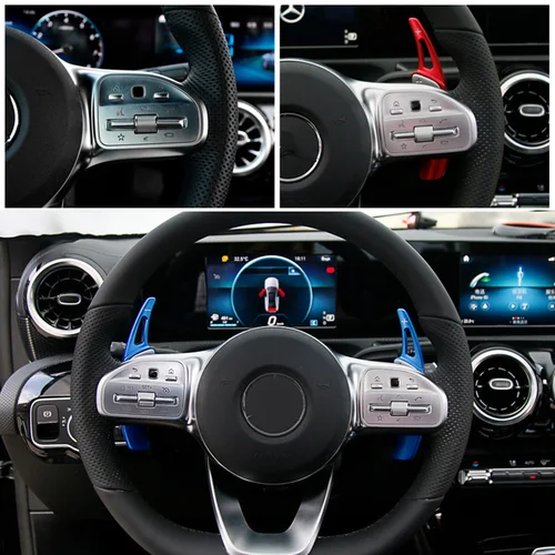 Imagen 2 del producto Pegatina DSG para palanca de cambios de volante, 2 piezas, para mercedes-benz Clase A W177 Sedan V177 MB A180 A180d A200 A250 2019 2020