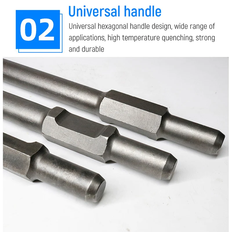 مقبض هدم المطرقة استبدال اختيار رئيس إزميل قواطع إزميل 1 قطعة 65A المطرقة الكهربائية تشيس إزميل الخرسانة بت سداسية #4