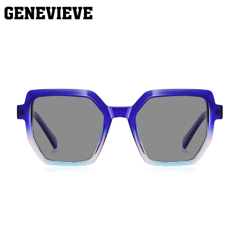 نظارات شمسية نسائية مستقطبة ، نظارات شمسية هندسية للسيدات ، نظارات شمسية لقصر النظر مخصصة ، UV400 ، تصميم جديد ، موضة ، #4