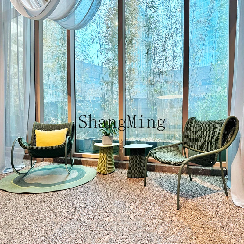 

Balcony leisure chair outdoor leisure courtyard balcony rocking chair table and chair coffee table combination garden waterproof