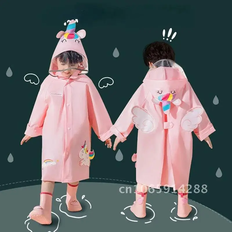 1pcs Raincoat Kids Cartoon Animal Style Waterproof Kids Baby Coat Rainwear Raincoat Children Rain Coat Kids Rain for Raincoat