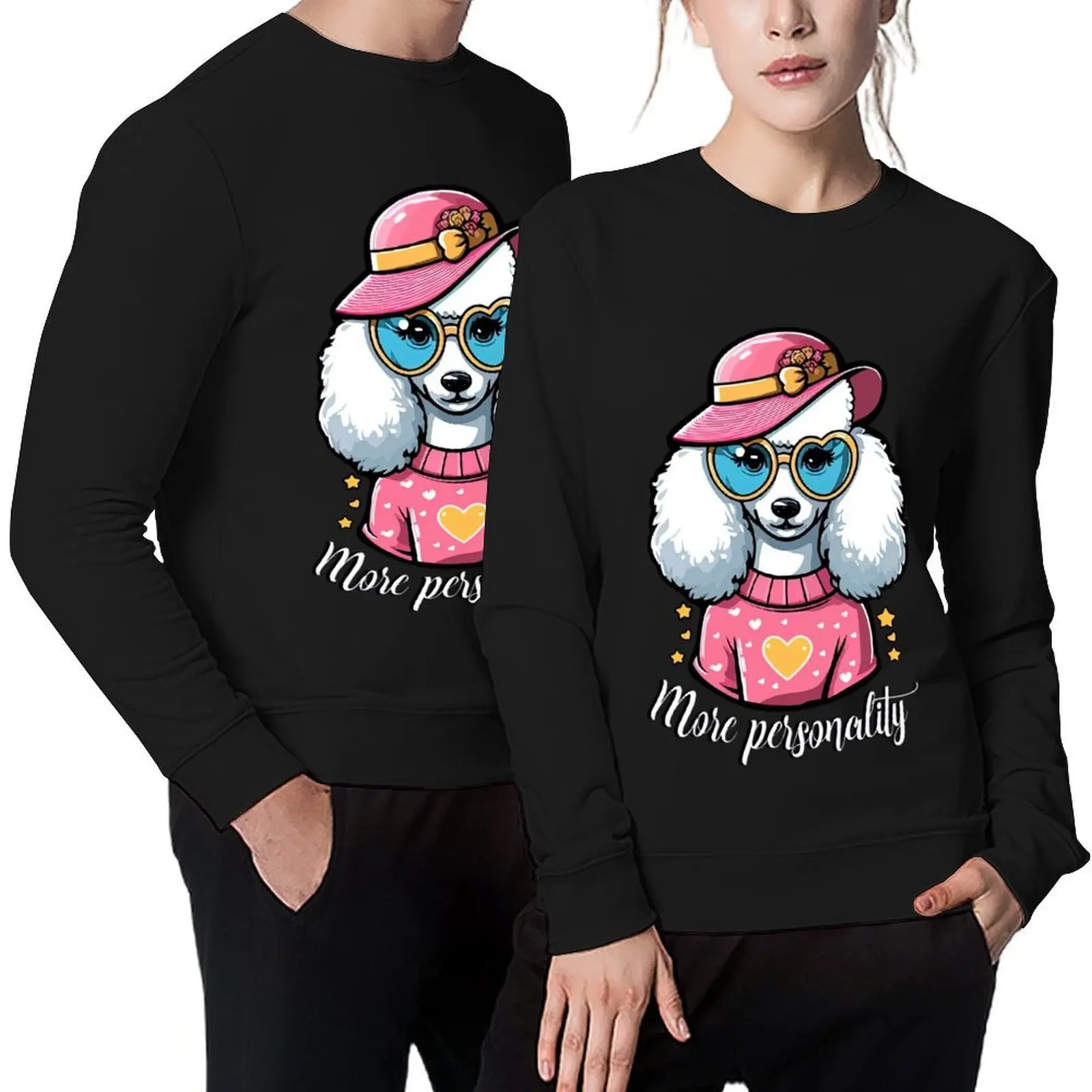 

More Personality Than My Poodle's Haircut: Deal With It Pullover blouse anime clothing winter man sweatshirt
