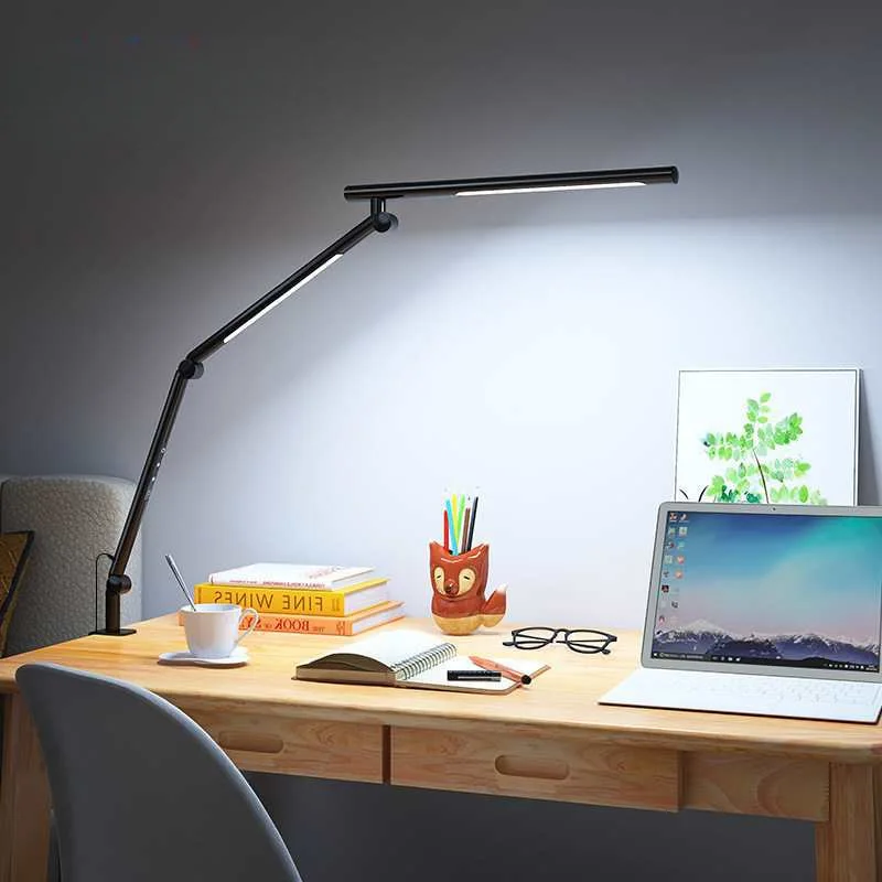 

Study, student reading, desk, long arm work light, dormitory, clip-on