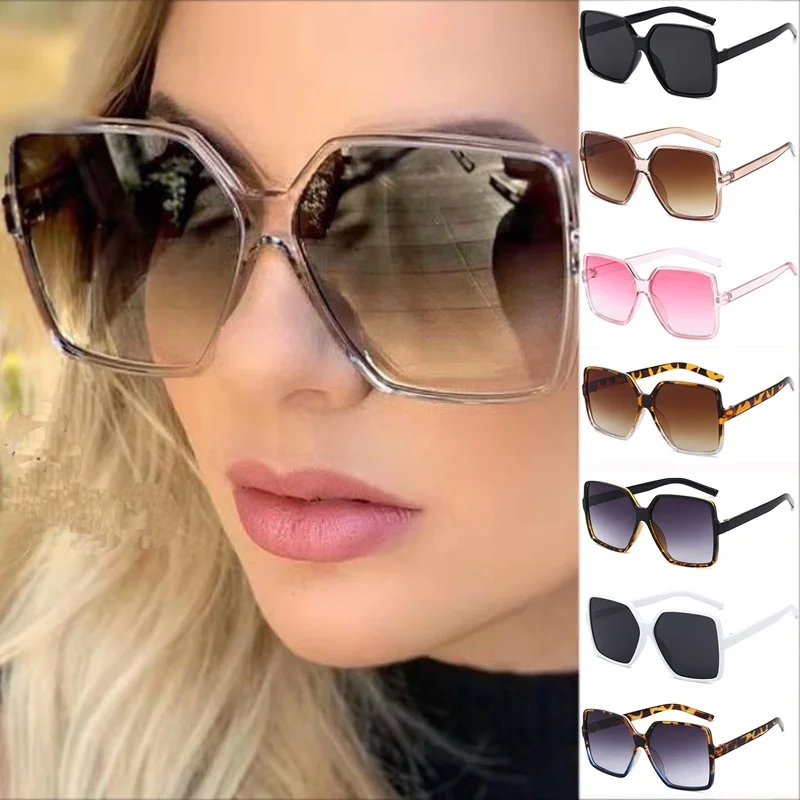 New Fashionable Oversized Square Sunglasses For Men And Women UV Resistant Glasses Retro Large Frame Sunglasses Retro Sunglasses