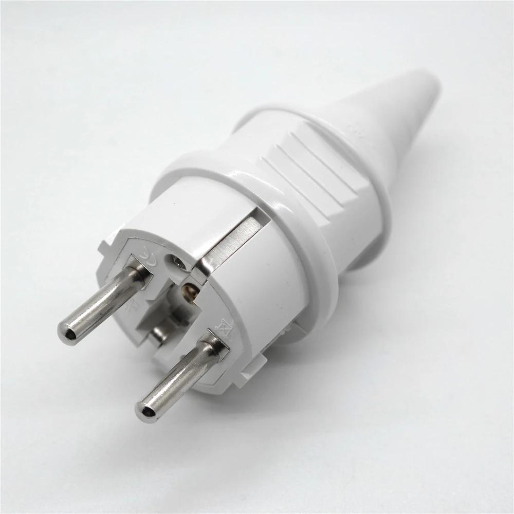 EU Schuko Plug Adapter IP44 Industry 250V10A Type F Male Replacement Outlets Rewireable Electeical Connector For Power Extension