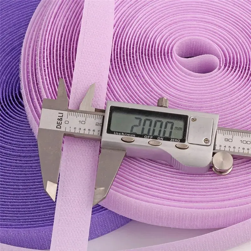 2/3/5/10/25Meter/pair 20mm Non-Adhesive Seven Colors Nylon Fabric Velcro Hook And Loop Sewing Accessories