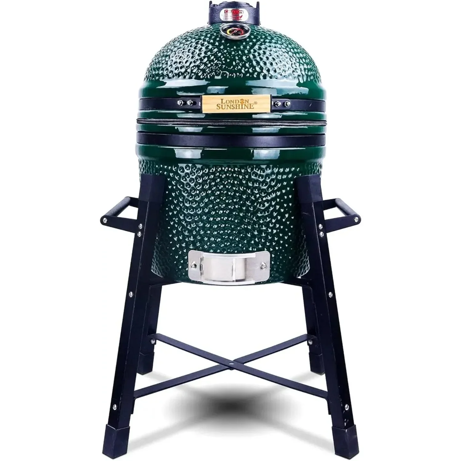 Ceramic Kamado Charcoal BBQ Grill and Smoker, Stainless Steel Grates -15