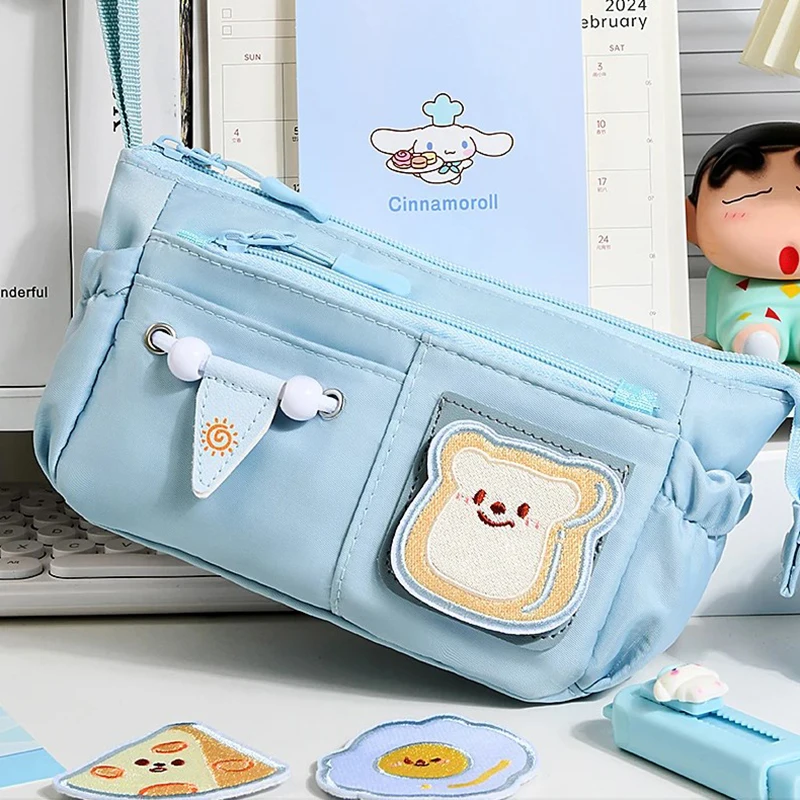 One-piece Magic Chef Girl Pencil Bag, A Large-capacity Pencil Storage Bag With Cute DIY Patches, Suitable For Students