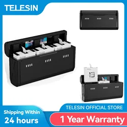 TELESIN Caricatore Tascabile Per GoPro Hero 13 TF Card Storage 3 Slot Batteria Scatola di Ricarica Veloce per GoPro Hero 13 Caricabatteria