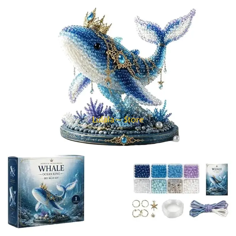 Y4QA DIY Mythical Ocean Bead Set Glass Beads Display Base Instructions Included
