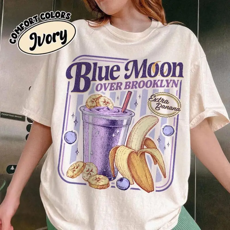 Blue Moon Over Brooklyn Comfort Color Shirt Heated Rivalry Extra Banana Smoothie Scott And Kip Romance Book Movie Graphic Tee