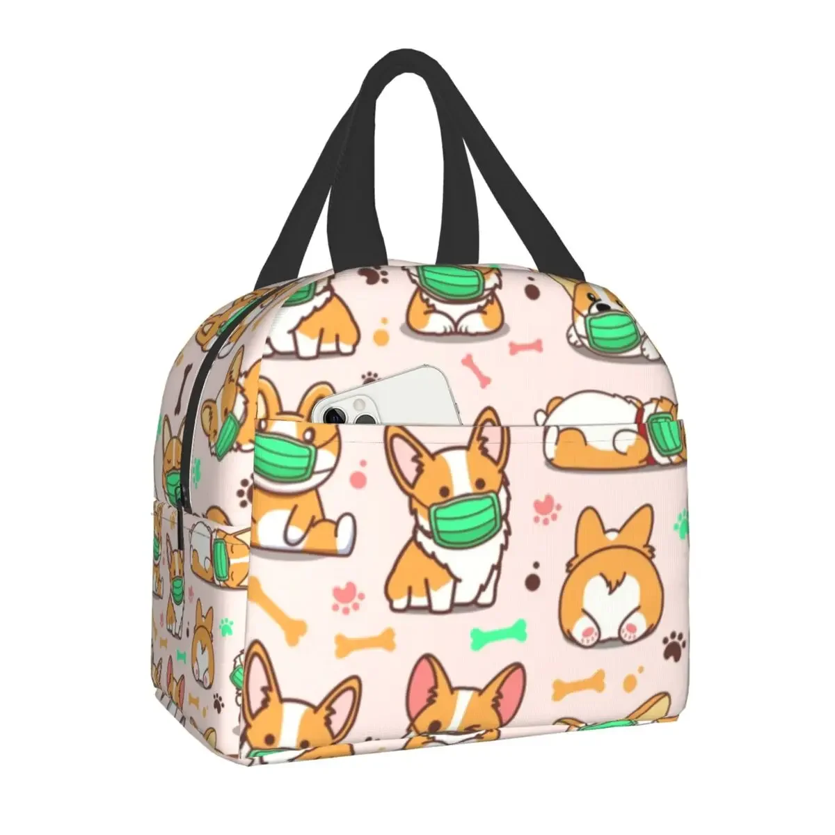 Schnauzer Coffee Dog Breed Pet Art Pure Breed Cafes Insulated Lunch Bag for Women Leakproof Cooler Thermal Bento Box