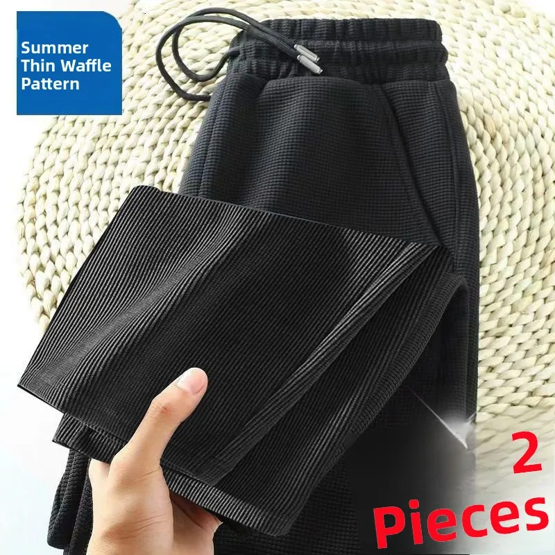 

Men's Workwear Pants Casual Loose Fit Summer Thin Straight Leg Trousers Wear Resistant for Office And Leisure Activities