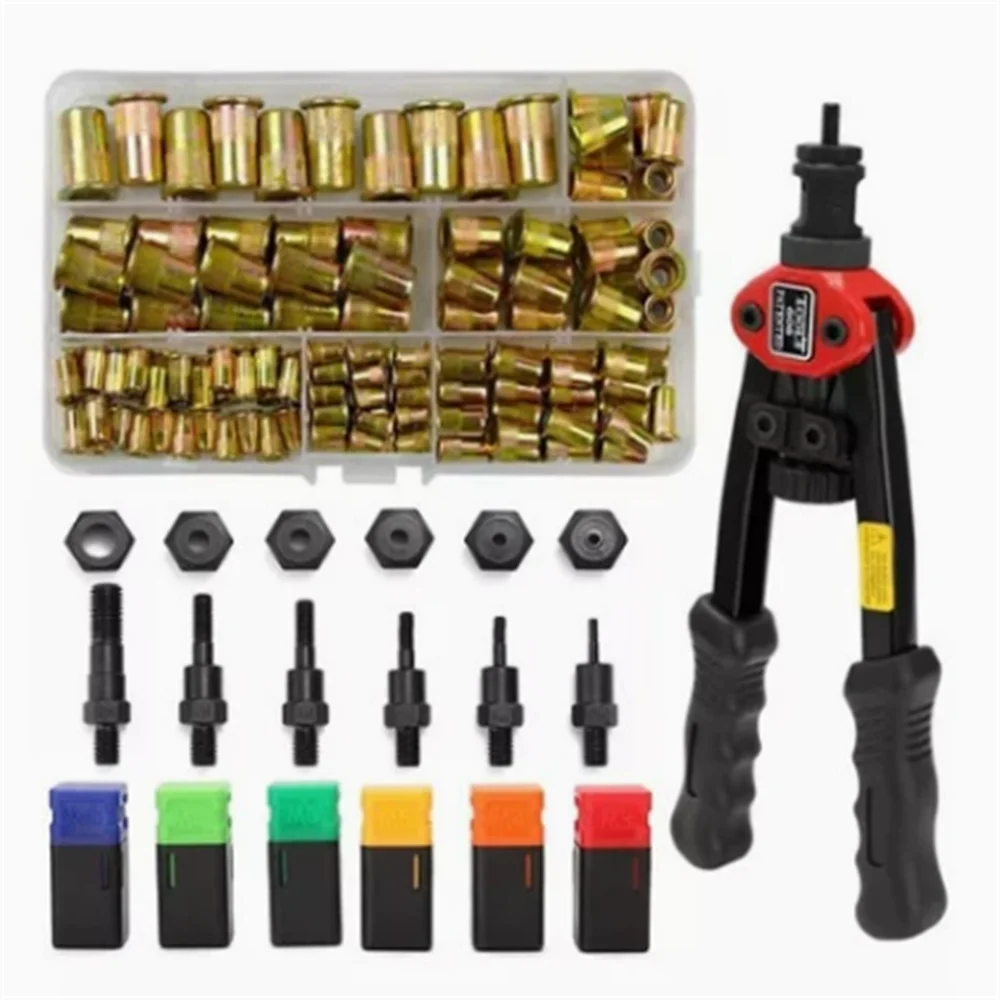 BT-606 Manual Rivet Nut Gun Kit M3-M12 Hand Riveting Nut Driver Tool for Home Auto Repair