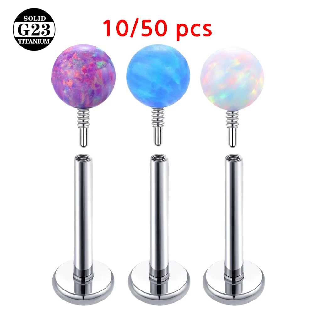 

Fashion ASTM F136 Titanium Nose Piercing 5A Zircon Stones Earrings Internal thread Labret Lip Studs Ear Cartilage Tragus Jewelry