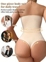 Large Size Strapless Thong Bodysuits Women Belly Control Full Body Shaper Adjustable Bust Removable Push Up Breast Underwear 4XL - Image 2