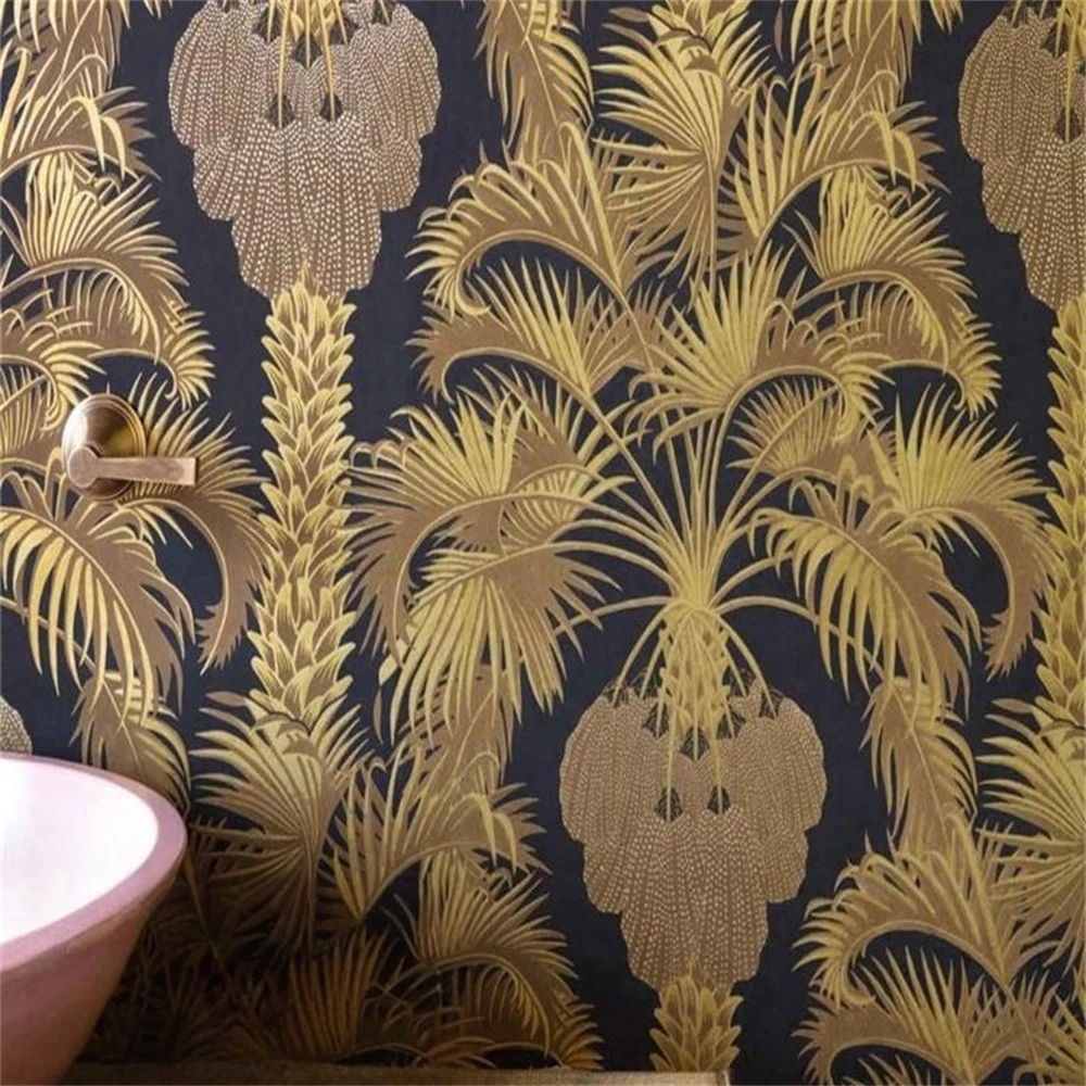 Custom Palm Leaf Wall Paper Tropical mural Living Room Bedroom TV Background Rainforest Wallpaper Homestay Hotel home decoration