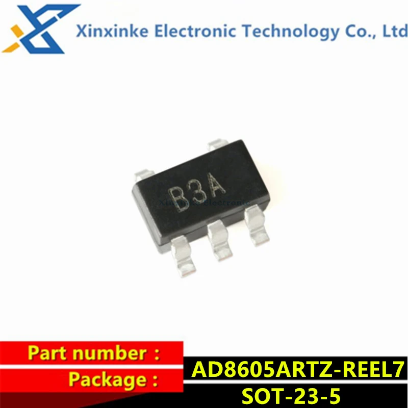 10PCS AD8605ARTZ-REEL7 SOT-23-5 Operational Amplifier Chip AD8605ARTZ Marking：B3A