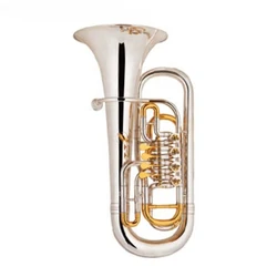 Professional Silver Plated Bb Tone 4 Rotary Valve Keys Euphonium with Gold Plated Parts (JEP-560s)