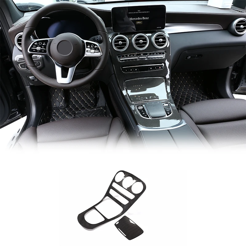 

[Ready Stock] 2PCS For Mercedes W205 X253 Center Console Panel ABS Black Wood Grain