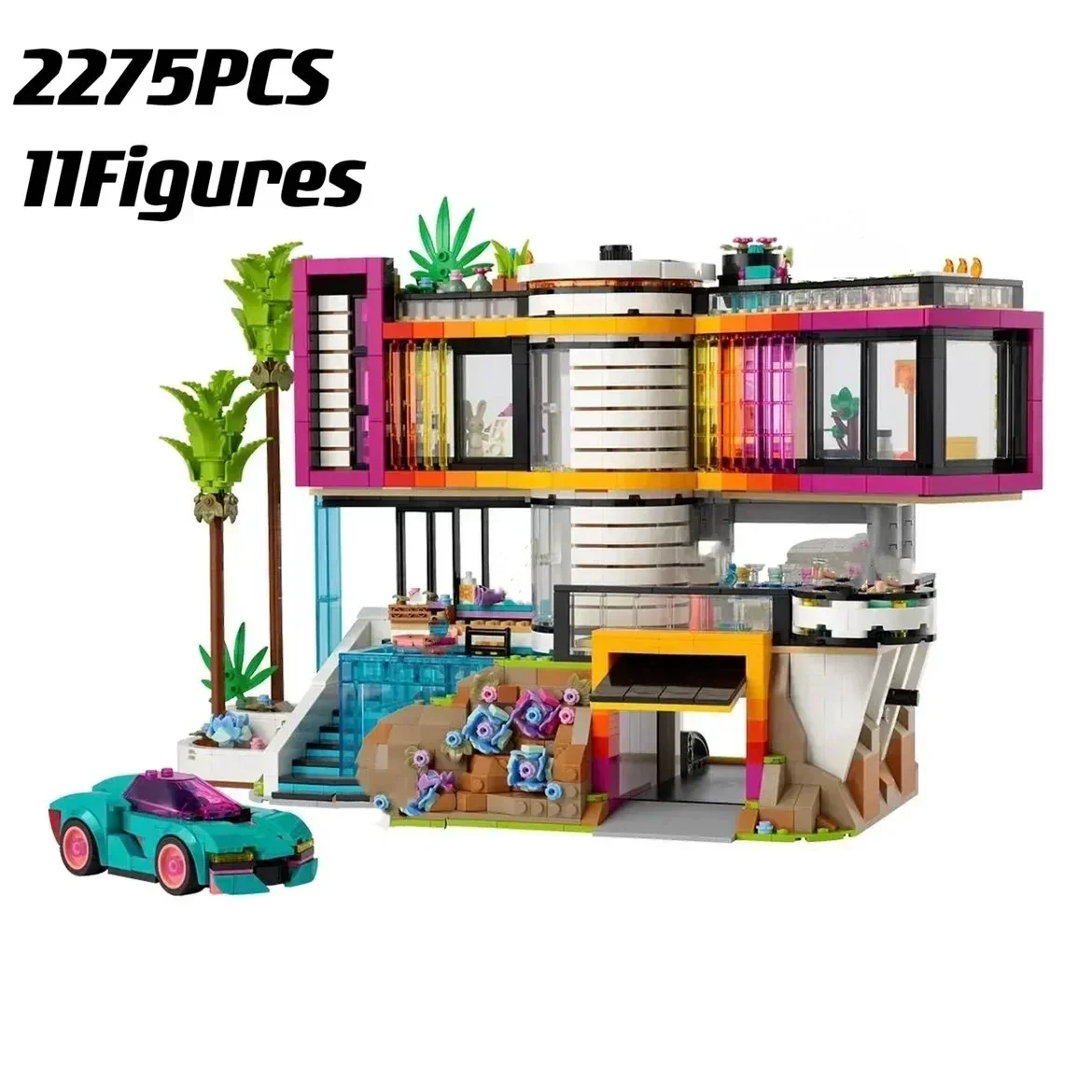 IN Stock New Andrea's Modern Mansion Building Block Set Villa House Street View Ideas Children Toy for Friends Gift