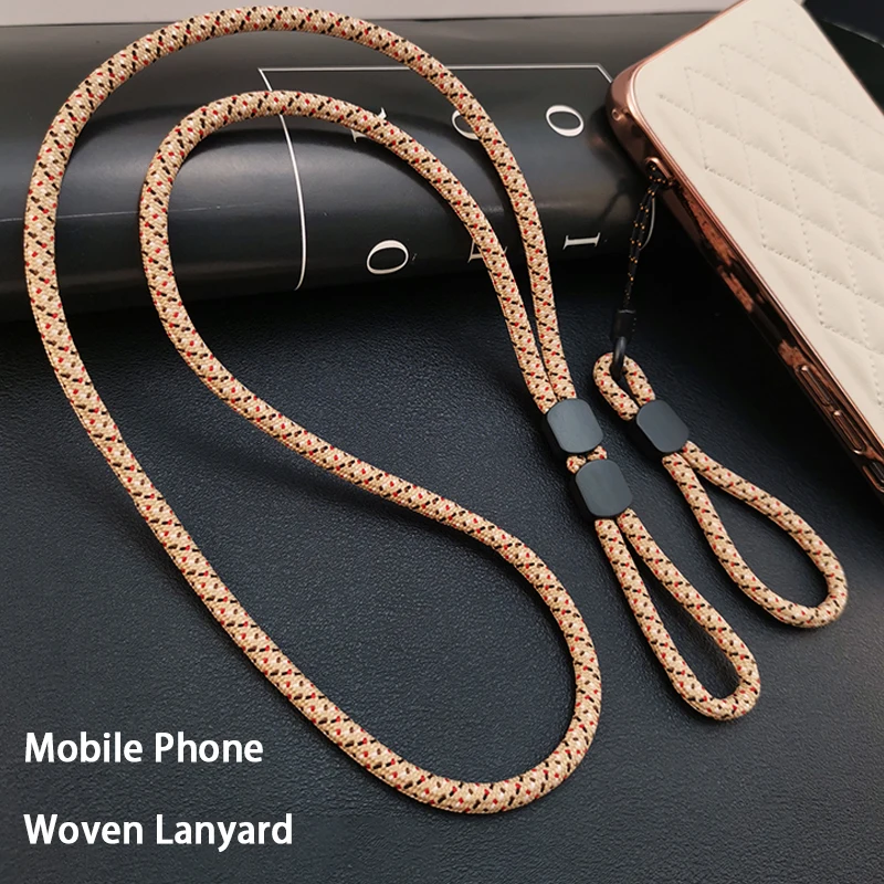 Long Neck Hanging Chain Hand-woven Mobile Phone Lanyard Strong and Length Adjustable Dual-use Lanyard Phone Anti-lost Pendant