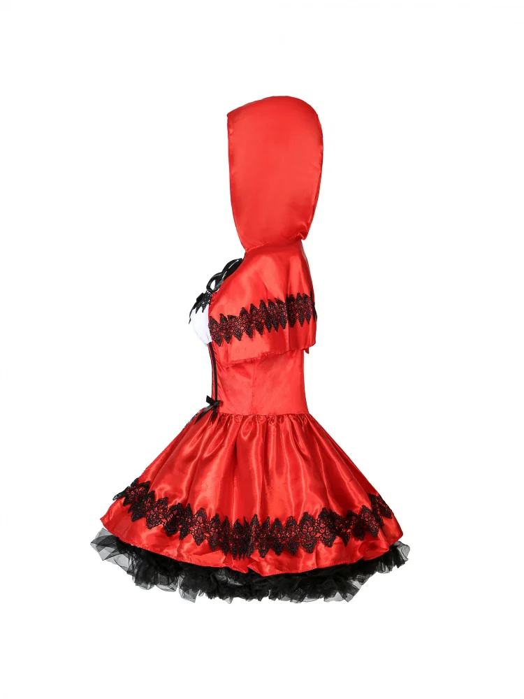 

Large Size loween Women's Costume Little Red Riding Hood Game orm Skirt Chinese Sle Clothing Role Plang Outfit