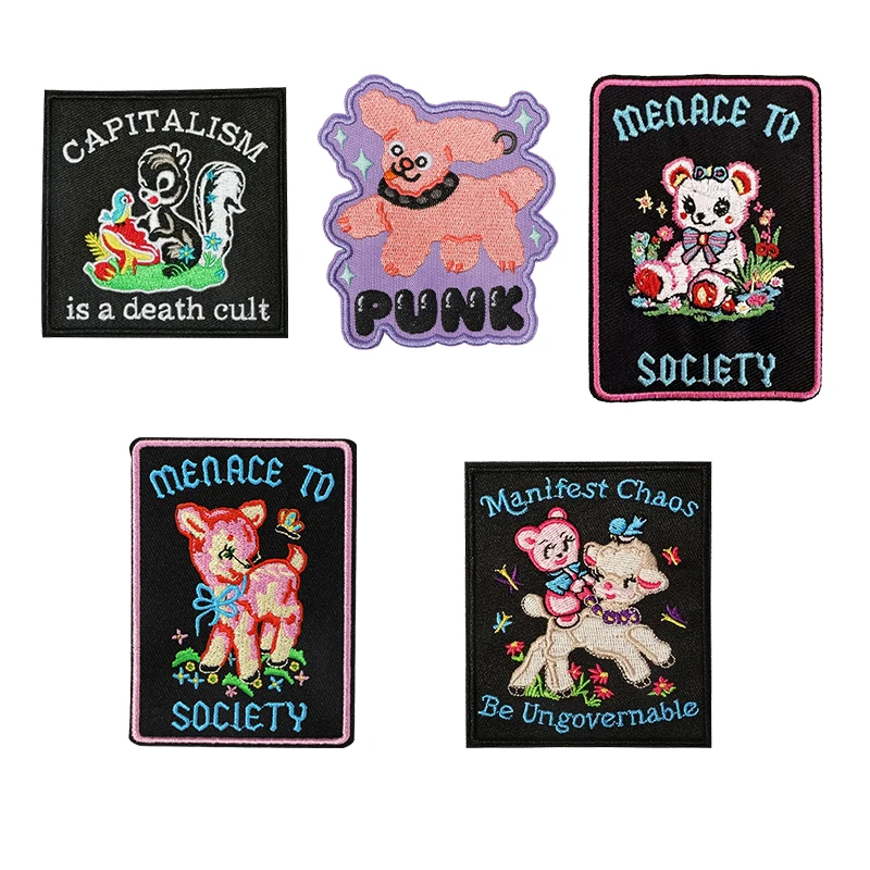 Patch brodé de dessin animé ours Vintage, citations ibiques, Badge adhésif à repasser, cadeau pour vêtements, casquette, sac, veste, chapeau de camionneur, 1 pièce