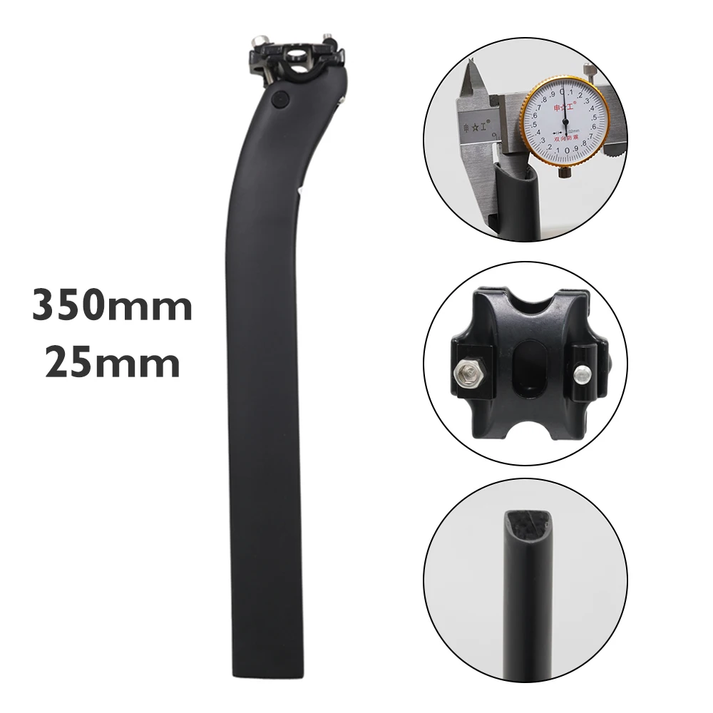 عمود مقعد من ألياف الكربون الهوائية، عمود مقعد على شكل حرف D لدراجة الطريق، مناسب لإطارات سلسلة Dogma F، إزاحة 5 مم/15 مم، 350 مم