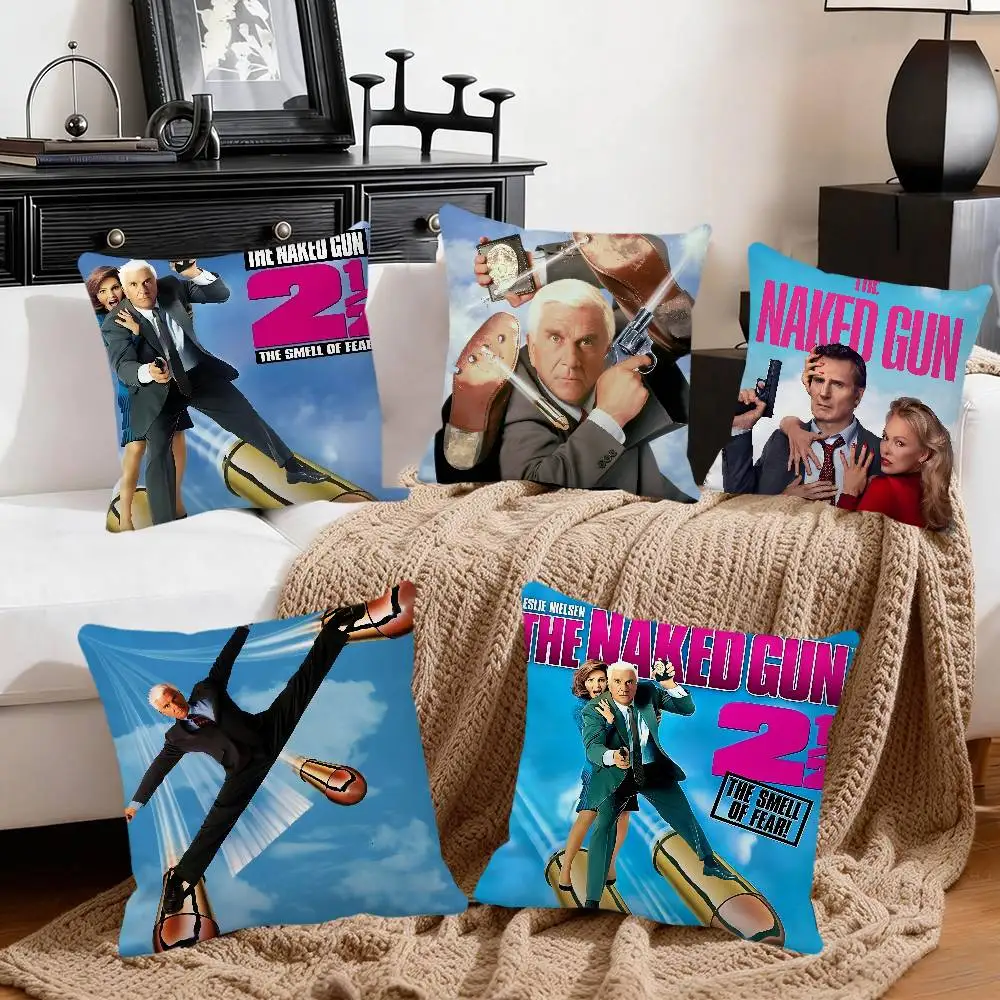 Funda de almohada cuadrada con diseño de la película The Naked Gun, cojín cómodo para dormitorio, sofá, ocio, decoración para el hogar y el coche