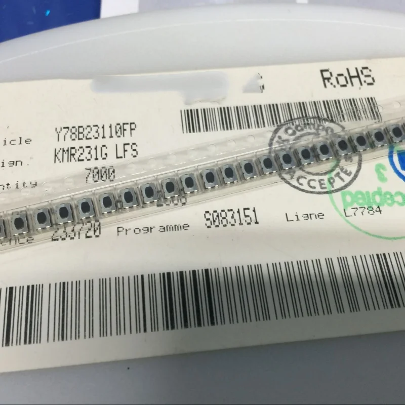 10PCS Touch switch KMR231GLFS KMR23G  KMR231NGLFS SMT 4-pin 4.6 * 2.8 * 1.9MM KMR231NG ULC LFS