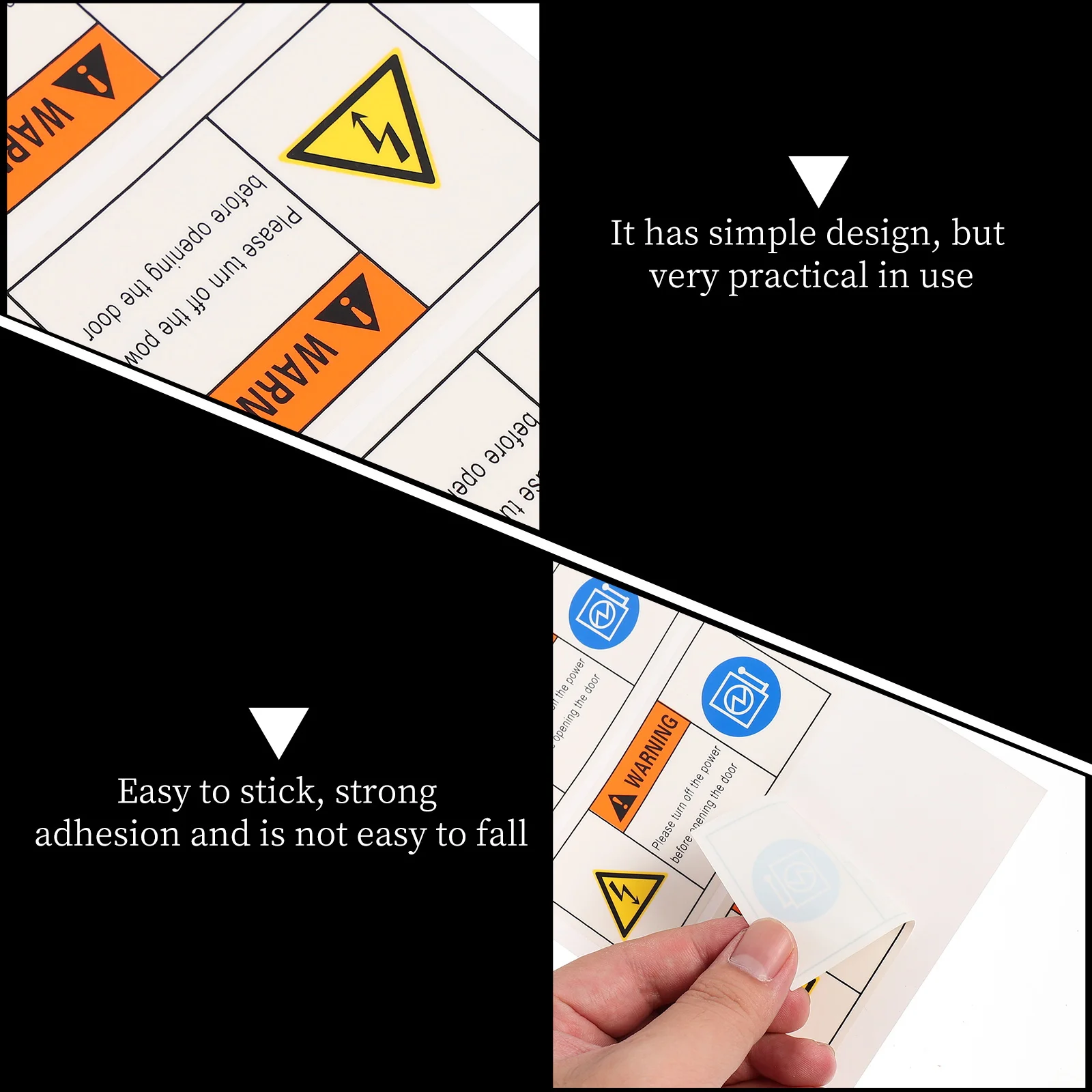 

5Pcs Electric Box Warning Sticker Durable Safety Warning Sign Sticker Caution Door Decals Strong Adhesion Caution Decal