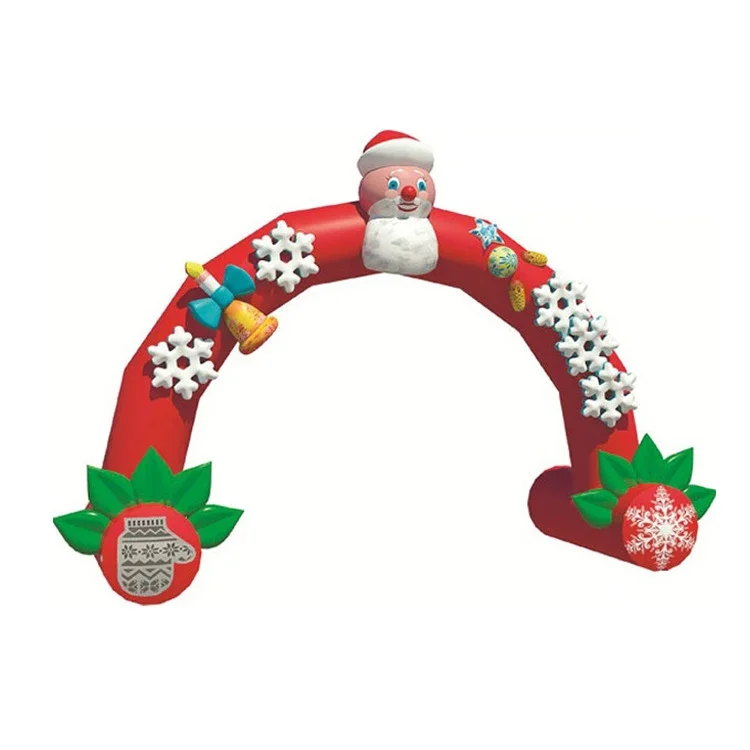 Giant Christmas Inflatable Arch Santa Snowman Arch Outdoor Inflatable Model