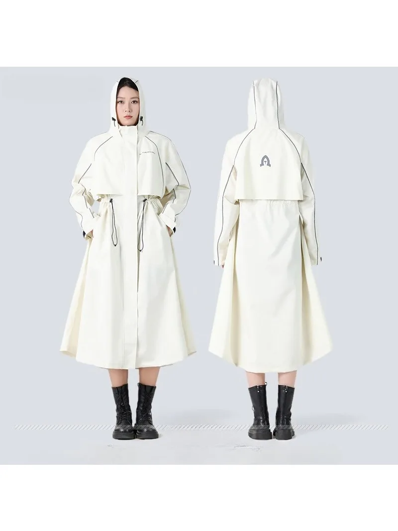 AliExpress NONE Waterproof Long Loose Windbreaker Style Hooded Raincoat Women Men Electric Bicycle Poncho Portable Outdoor Travel Hking Rainwear