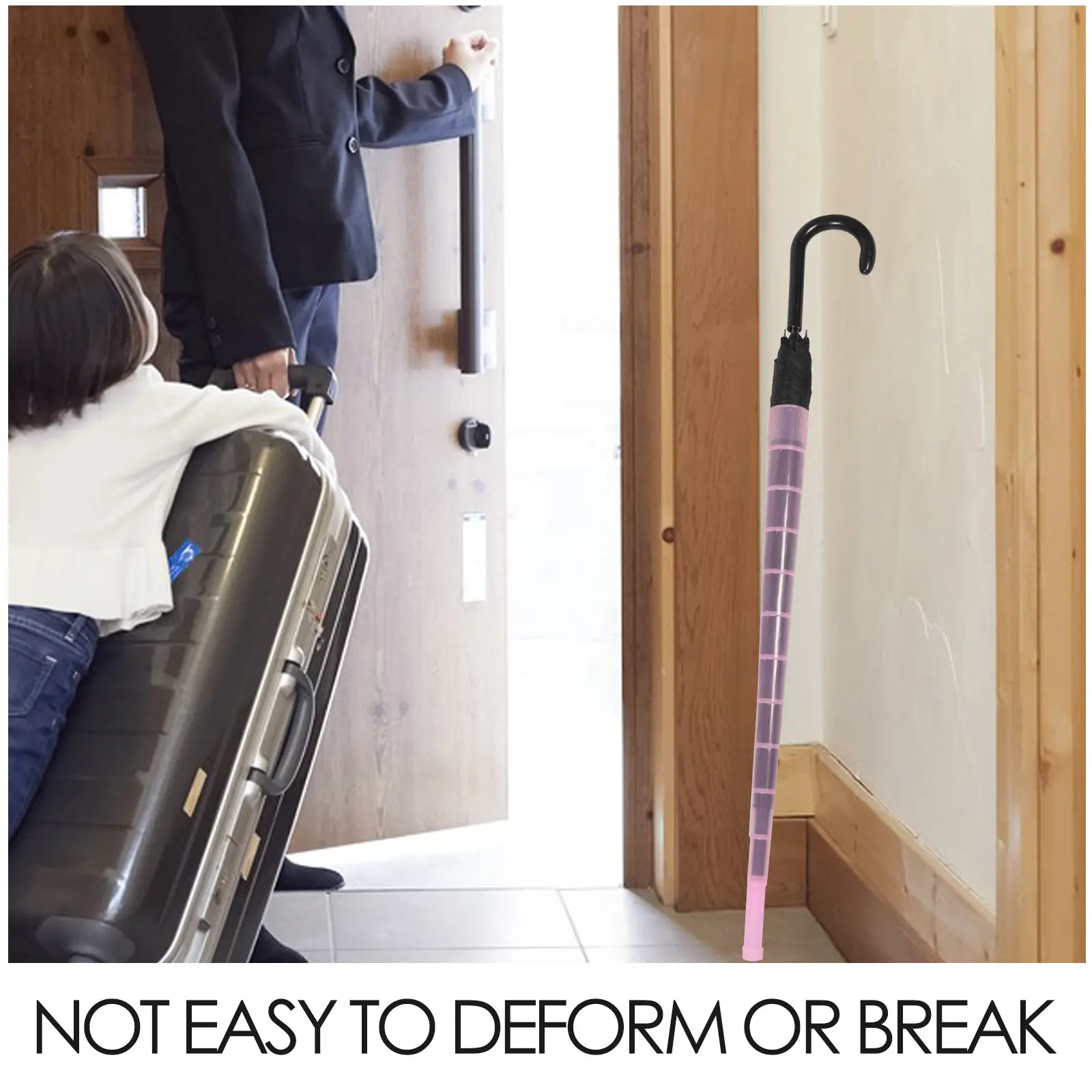 Telescopic Waterproof Umbrella Cover for Straight Umbrellas Portable Non-Drip Retractable Sleeve Lightweight Easy-Clean Reusable