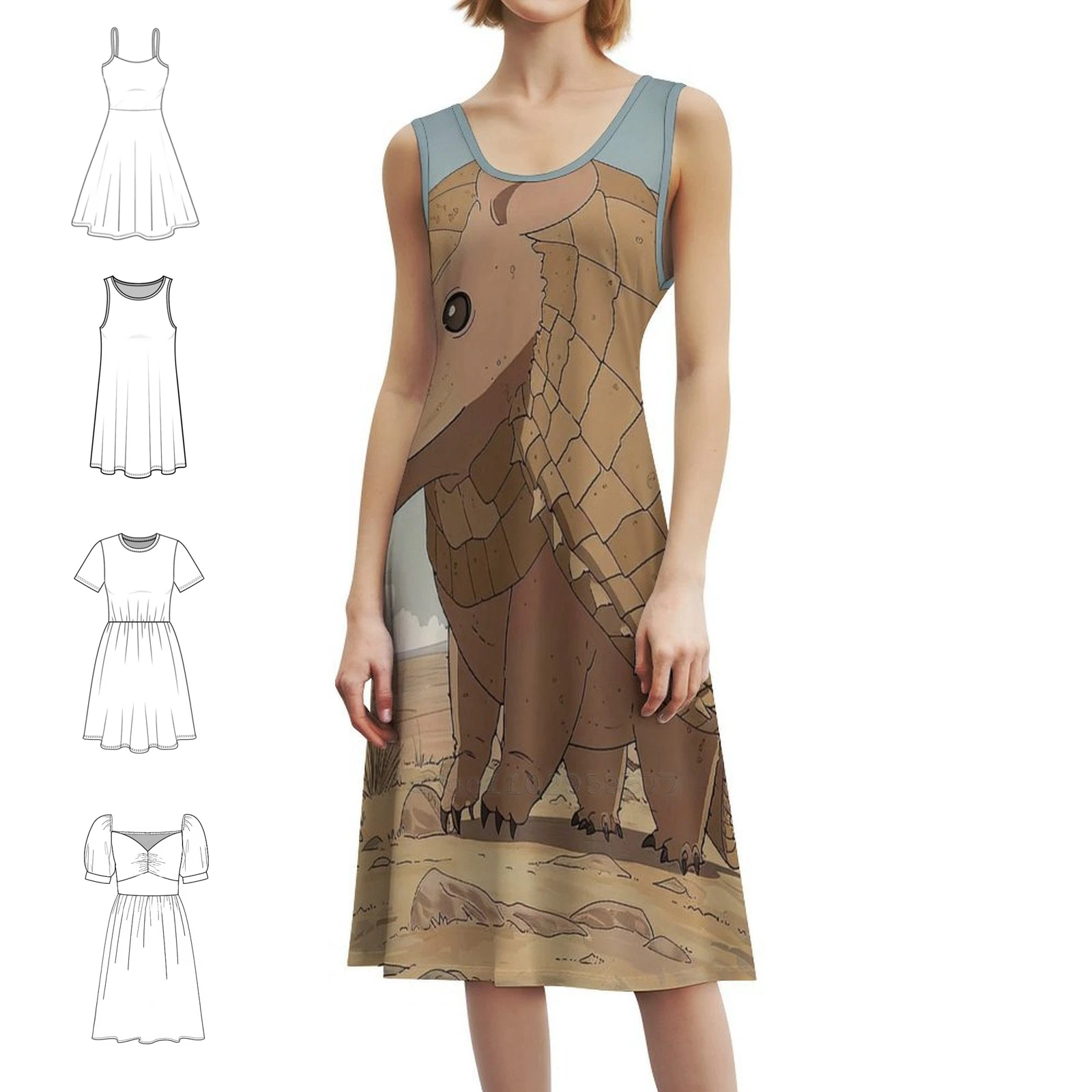 

Броненосец | Платье в корейском стиле в стиле аниме для женщин, элегантное повседневное платье для вечеринки или повседневной носки, Armadillo Armadillo Animal